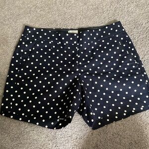 J crew navy polka dot shorts